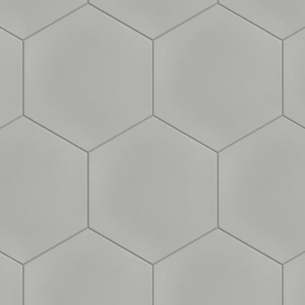 Merola Tile Textile Basic Hex Silver Porcelain Tile 8.63 inch x 9.88 inch – 11.5 sq. ft. per Case Glossy Stone-Look Finish