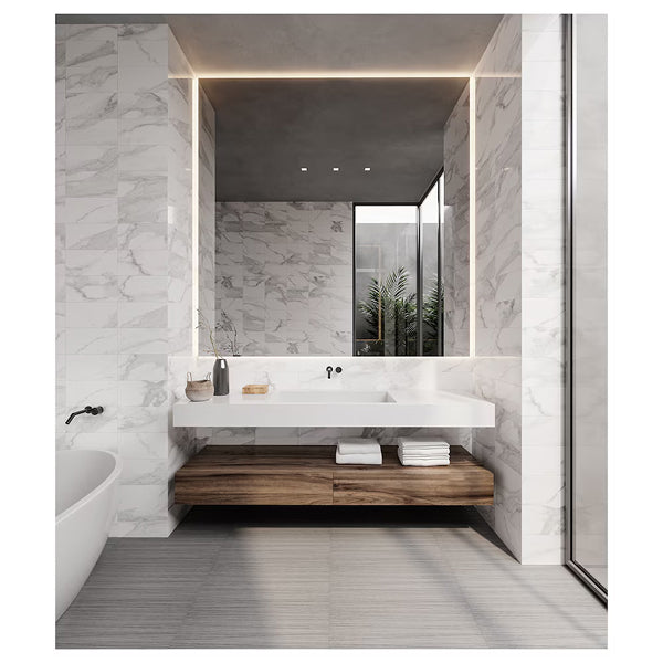 Anatolia Zera Annex Silver Porcelain Tile 0.35 inch Thick 12 inch x 24 inch 16 sq. ft./Case Semi-Gloss Wood Look