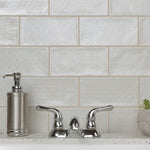 Load image into Gallery viewer, Merola Tile Camden Decor Antique Bianco Ceramic Wall Tile 4 inch Width 8 inch Length 11.5 sq ft/case Glossy Subway Pattern Finish