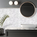 Load image into Gallery viewer, Mureno Dimensions 12x12 White Herringbone Peel and Stick Rigid Vinyl Tiles (4 Pack)