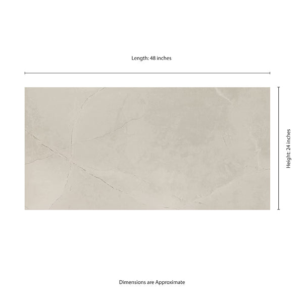 MSI Stone ULC Madison Luna Porcelain Tile 0.37 inch Thickness 24 inch Width 16 sq. ft. Coverage Polished Finish Marble Look