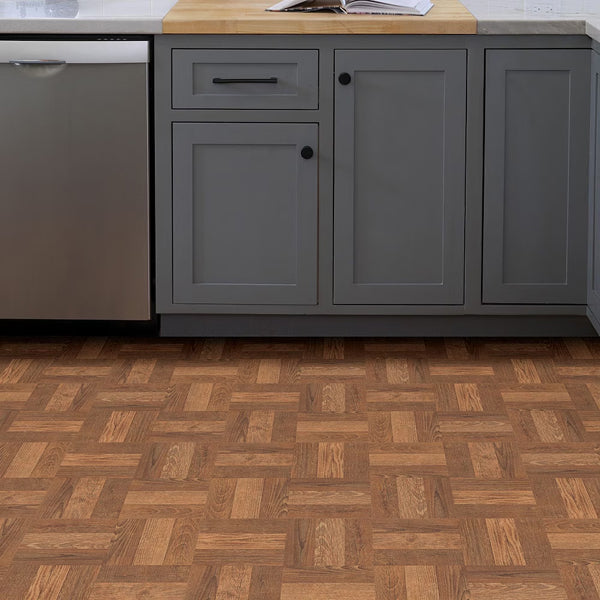 FloorPops Parquet 12-in x 12-in Peel & Stick Floor Tiles (20 sq.ft./case)