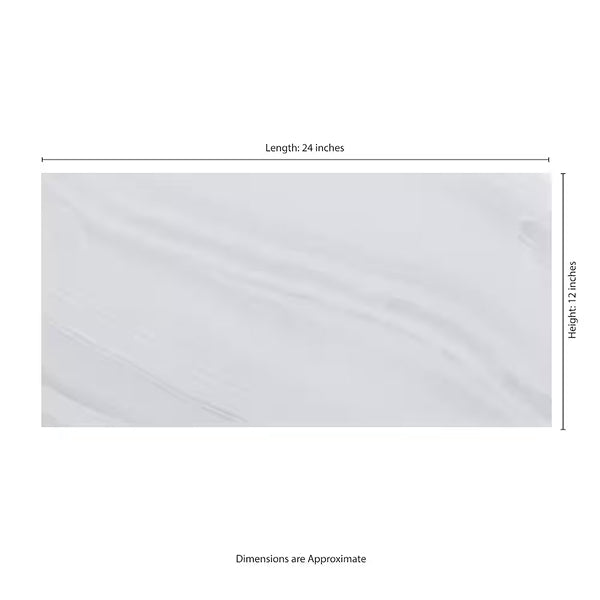 MSI Stone ULC Matrix White Porcelain Tile 12 inch x 24 inch Polished Finish 0.38 inch Thickness Floor and Wall Tile