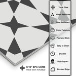 Load image into Gallery viewer, 9&quot; W x 9&quot; L x 4mm Peel &amp; Stick Floor Tile Marrakech Luxury Vinyl Flooring
