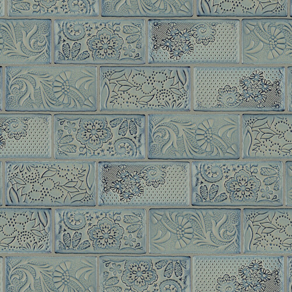 Merola Tile Antic Feelings Griggio 3 inch x 6 inch Ceramic Wall Tile – 4 sq.ft./case Glossy Patterned Finish