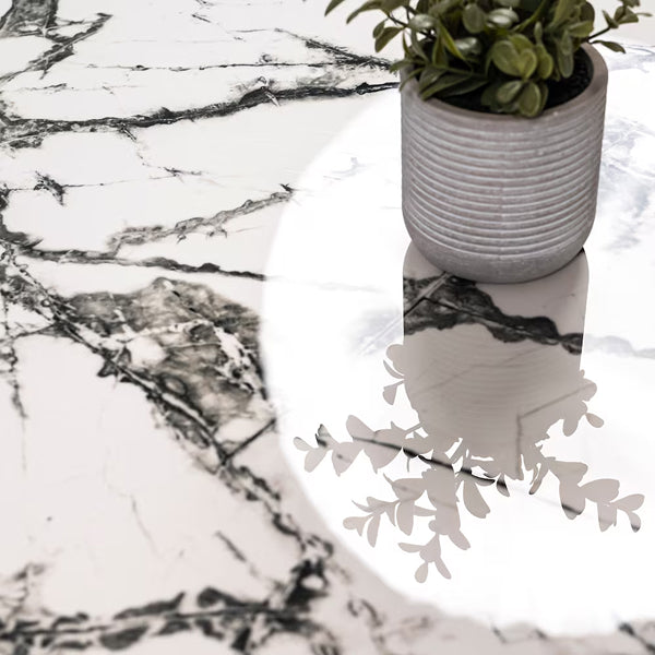 MSI Stone ULC Andrassy Polished Porcelain Marble Look Tile 48 inch x 48 inch – 15.50 sq. ft. Coverage – High Gloss Large Format Floor & Wall Tile