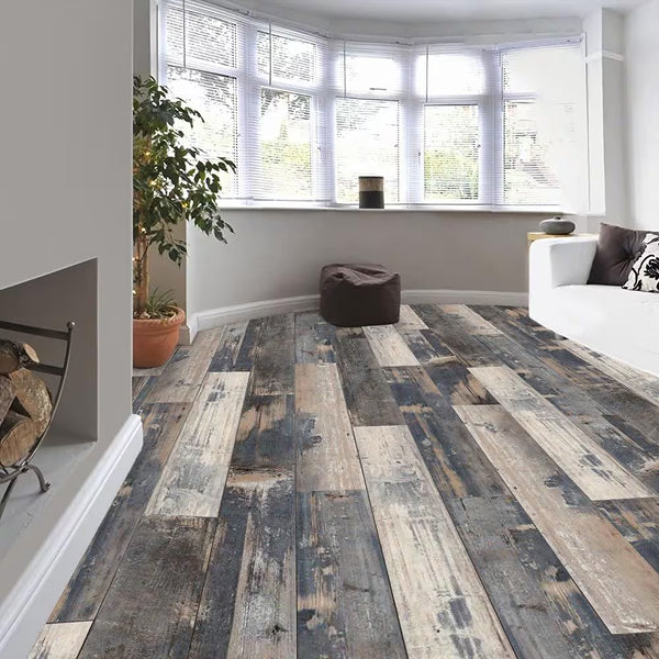 Deco Products COLORS Floor and Wall Rumba Aged 6-inch x 36-inch Painted Style Luxury Vinyl Plank (30 sq.ft. / Case)