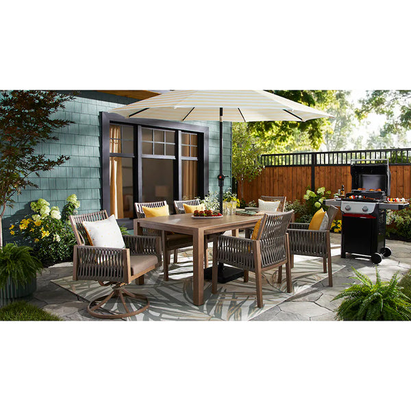 Hampton Bay Palm Leaf Green/Beige 8 ft. x 10 ft. Indoor/Outdoor Area Rug