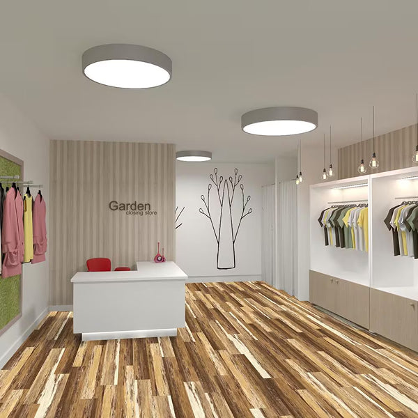 Deco Products COLORS Floor-Wall Old Brown Wood Aged 6-inch x 36-inch Painted Style Luxury Vinyl Plank (30 sq. ft./case)