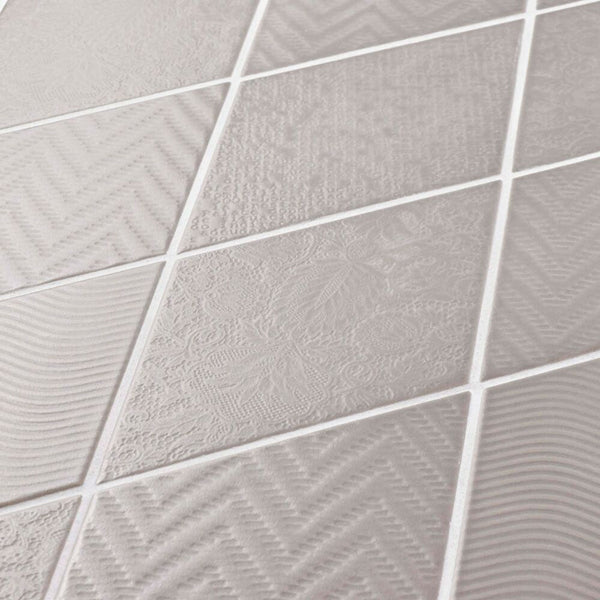 Merola Tile Rhombus Dark Grey 5-1/2-inch x 9-1/2-inch Semi-Gloss Porcelain Floor and Wall Tile (11.68 sq. ft. / case)
