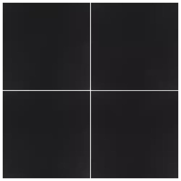 Merola Tile Klavier Matte Black Porcelain Tile 0.31 inch Thick 17.88 inch x 17.88 inch 11.33 sq ft/case Matte