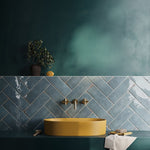 Load image into Gallery viewer, Ivy Hill Tile Santa Fe Blue 4 inch x 11.96 inch Polished Ceramic Wall Tile – 10.76 Sq. Ft. Coverage per Case