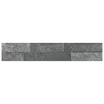 Load image into Gallery viewer, Merola Tile Ordino Black Porcelain Wall Tile 3.25 inch x 17.5 inch – 9.6 sq. ft. per Case Textured Stone Look Finish