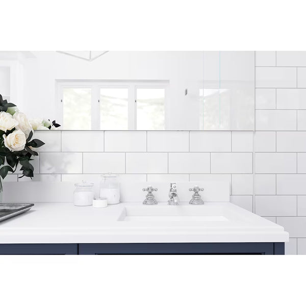 Anatolia Metro White Matte Pressed Ceramic Wall Tile 0.28 inch Thick 2.95 inch W 10.66 sq ft/case