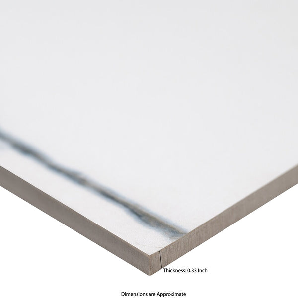 MSI Stone ULC Majestic Lapis Lazuli Porcelain Tile 0.37 inch Thickness 24 inch Width 16 sq. ft. Coverage Polished Finish Marble Look