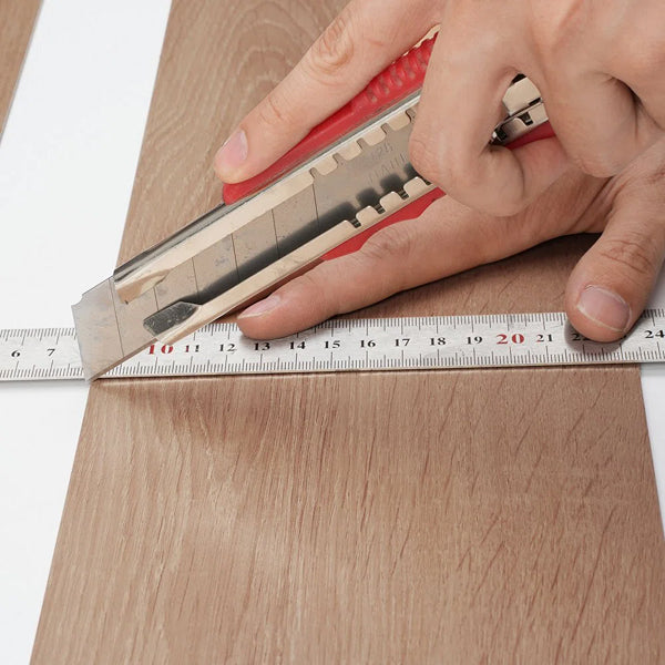 Self Adhesive Vinyl Floor Tiles 36 x 6 inch, 2.5mm Thick Peel & Stick, Natural Wood Grain DIY Flooring for Kitchen, Dining Room, Bedrooms & Bathrooms, Easy for Home Decor (Set of 36)