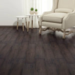 Charger l'image dans la visionneuse de galerie, Oak Dark Brown PVC Laminate Flooring Plank – 6" x 36", 0.08" Thick, 54 Sq. Ft., Waterproof DIY Flooring