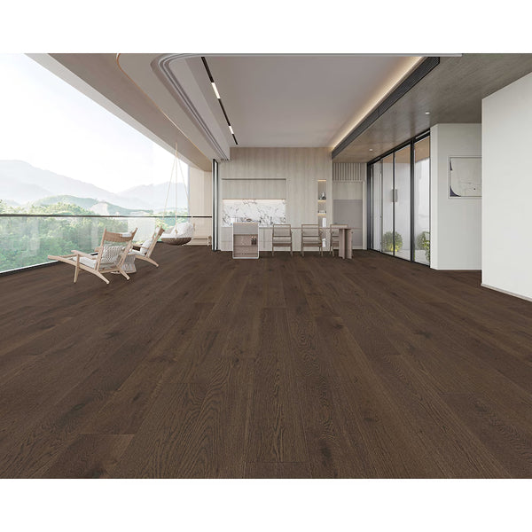 Lifeproof Royal Oak Random L x 6.5 in. W x 7mm Dark Brown Interlocking Engineered Waterproof Hardwood Flooring (21.80 sq.ft./case)