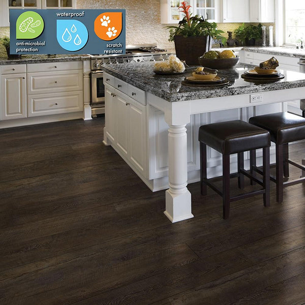 Lifeproof Dark Oak 8.7-inch x 59.4-inch Luxury Vinyl Plank Flooring (21.45 sq. ft. / case)