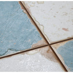 Load image into Gallery viewer, Merola Tile Artisan Damero Azul 13 inch x 13 inch Ceramic Floor and Wall Tile – 12.2 sq ft per Case, Vintage Spanish Style Stone Look Matte Finish