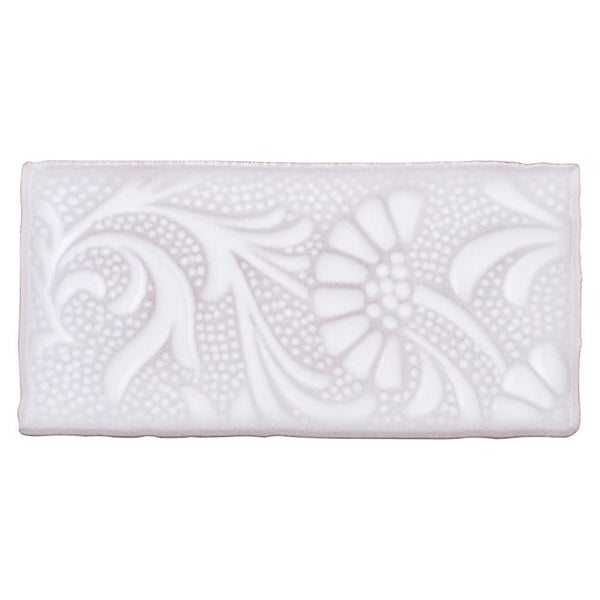 Merola Tile Antic Feelings Milk 3 inch x 6 inch Ceramic Wall Tile – 4 sq.ft./case Glossy Patterned Finish