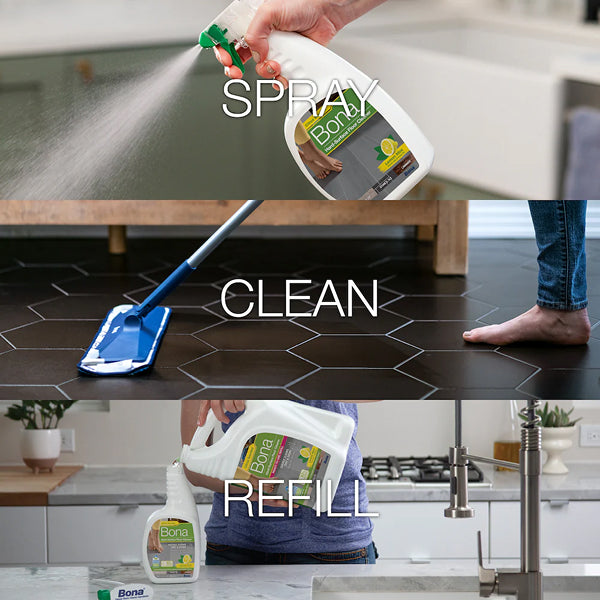 Bona Hard Surface Floor Cleaner Spray Lemon Mint 947ml