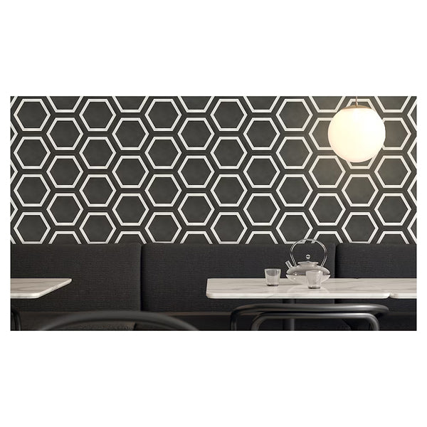 Anatolia Artisano Onix Hexagon Frame Porcelain Floor & Wall Tile 0.35 inch Thick x 6.89 inch Wide – 2.8 sq. ft./Case, High Definition Matte Finish