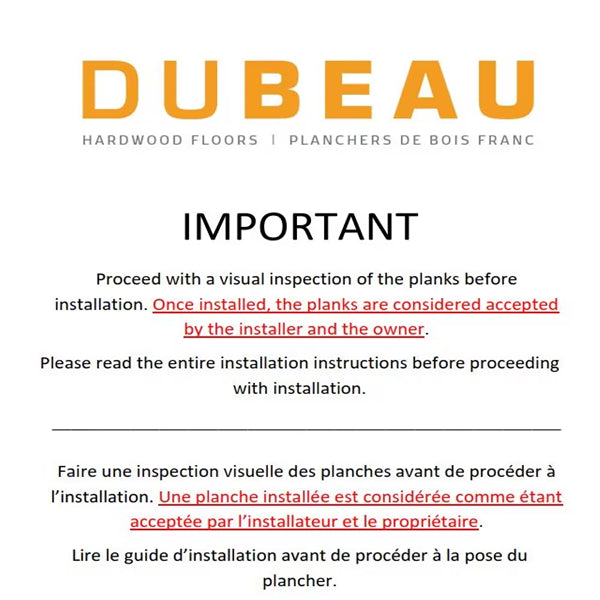 Dubeau Floors Plancher en érable massif, couleur abricot mat, épaisseur ¾ de pouce, largeur 3¼ pouces, longueur variable (20 pieds carrés/boîte)