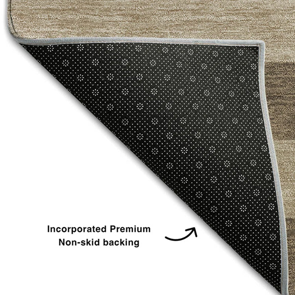 Premium Machine Washable Cerrito AMF530 Coffee Rug