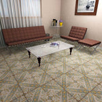 Load image into Gallery viewer, Merola Tile Klinker Retro Blanco Aubrieta 12.75 inch x 12.75 inch Ceramic Floor and Wall Tile 6.96 sq. ft./case – Satin Textured Finish