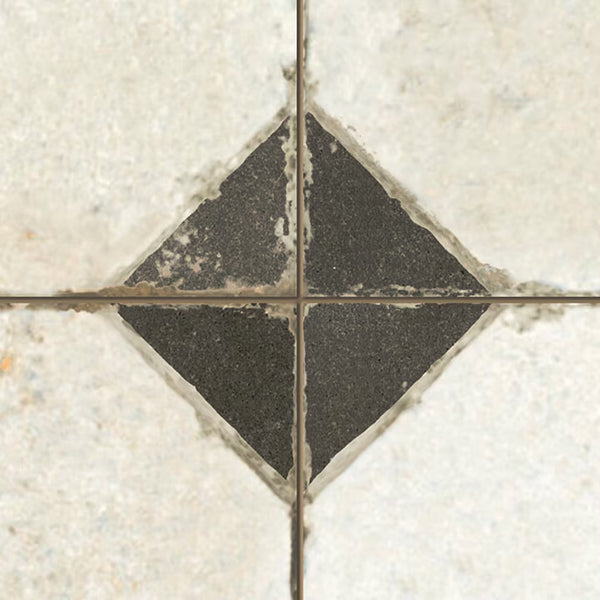 Carrelage en céramique pour sol et mur Merola Tile Kings Yard Nero 44,78 cm x 44,78 cm – 1,02 m²/caisse Motif mat