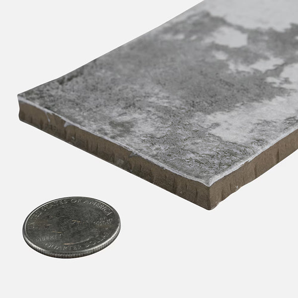 Merola Tile Biarritz Grey 3 inch x 6 inch Ceramic Wall Tile – 5.72 Sq. Ft. Coverage per Case