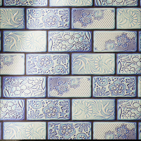 Merola Tile Antic Feelings Via Lactea 3 inch x 6 inch Ceramic Wall Tile – 4 sq.ft./case Glossy Patterned Finish
