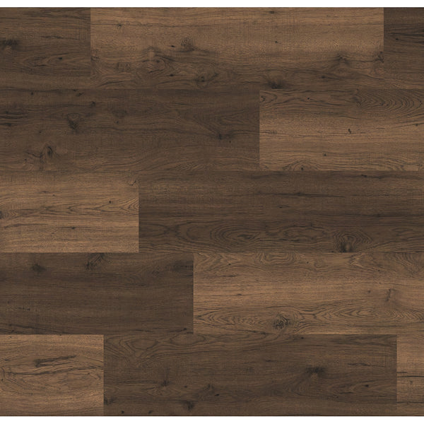 Revêtement de sol stratifié TrafficMaster Cabin Hickory, brun foncé, 10 mm x 6,26 po l x 54,45 po L (18,94 pi²/boîte)