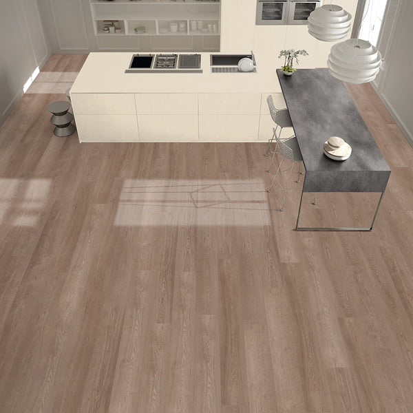 Revêtement de sol stratifié aspect bois brun moyen TrafficMaster Forestwood Oak, 10 mm x 7,6 po l x 54,45 po L (22,98 pi²/boîte)