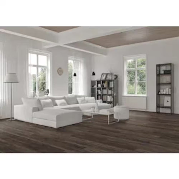 Home Decorators Collection Bisonridge Hickory 12mm x 6.26 in. W x 54.45 in. L Dark Brown Wood Look Laminate Flooring (16.57 sq.ft./case)