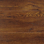 Charger l&#39;image dans la visionneuse de galerie, Revêtement de sol stratifié brun moyen, collection Home Decorators, chêne Knollcrest, 12 mm x 6,5 po x 48 po (17,26 pi²/boîte)
