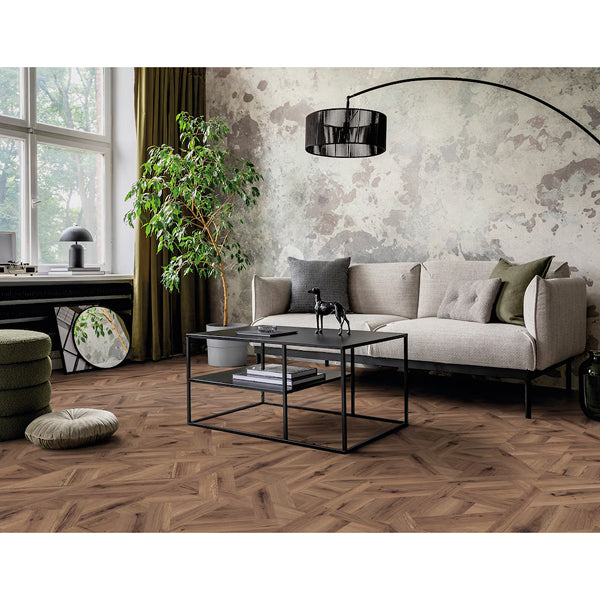 Revêtement de sol stratifié aspect bois brun foncé Lifeproof Mountainside Oak, 8 mm x 12,95 po l x 50,79 po L (27,41 pi²/boîte)