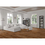 Charger l&#39;image dans la visionneuse de galerie, Revêtement de sol stratifié gris moyen, collection Home Decorators, Goldwyn Hickory, 12 mm x 6,26 po x 54,45 po (16,57 pi²/boîte)
