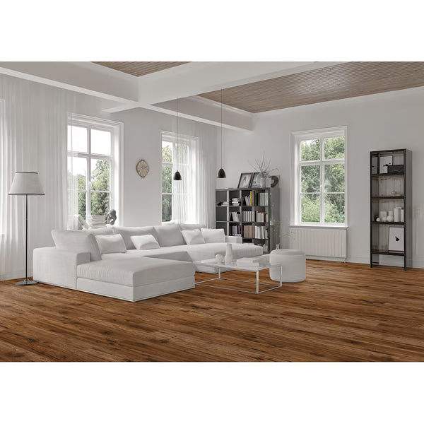 Revêtement de sol stratifié gris moyen, collection Home Decorators, Goldwyn Hickory, 12 mm x 6,26 po x 54,45 po (16,57 pi²/boîte)