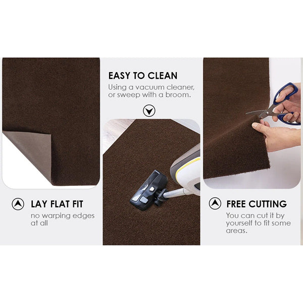 Area Rugs For Living Room Or Bedroom, Non Slip Brown Runner, 6'X5'