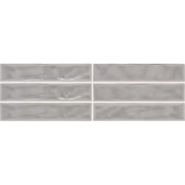 Dal Tile Artistic Reflections Rain 2 inch x 10 inch Glazed Ceramic Undulated Wall Tile – 5.24 sq. ft. per Case, Glossy High Sheen Finish