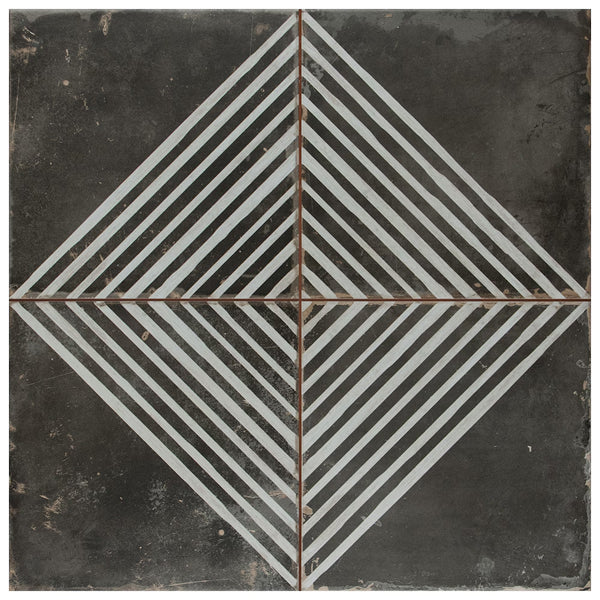 Merola Tile Kings Rombos 17-5/8 inch x 17-5/8 inch Ceramic Floor and Wall Tile (11.02 sq. ft./Case) – Glazed Encaustic-Inspired Finish