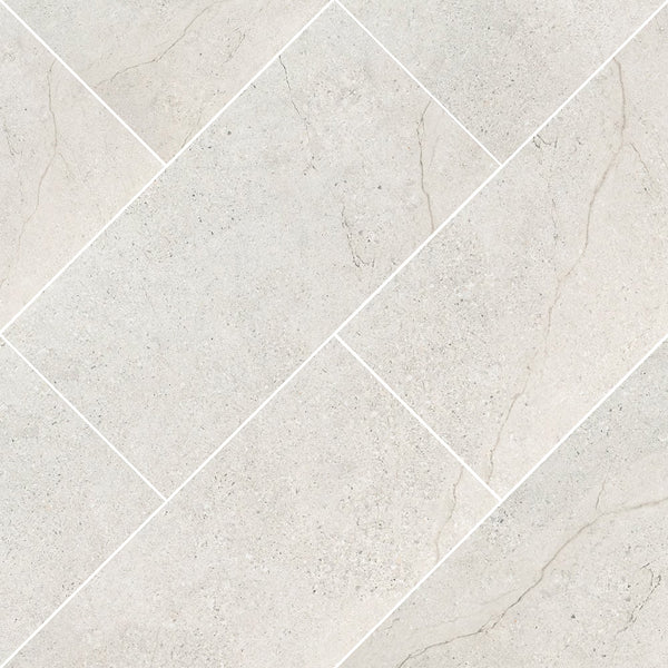MSI Stone ULC Lancaster Grey Porcelain Tile 0.37 inch Thickness 24 inch Width 16 sq. ft. Coverage Polished Finish Marble Look