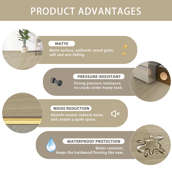 48" W X 7.5" D Oak Hardwood Flooring Eco-Friendly Solid Wood Grain Flooring 8-Pack Cover 20.49 Sq. Ft