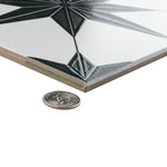 Load image into Gallery viewer, Merola Tile Stella Luxe Nero Porcelain Tile 0.39 inch Thick 9.75 inch x 9.75 inch 10.88 sq ft/case Mixed Finish