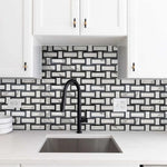 Load image into Gallery viewer, Stately Tre Basketweave 9.5" x 14" Porcelain Marble Look Wall &amp; Floor Tile