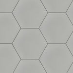 Charger l'image dans la visionneuse de galerie, Merola Tile Textile Basic Hex Silver Porcelain Tile 8.63 inch x 9.88 inch – 11.5 sq. ft. per Case Glossy Stone-Look Finish