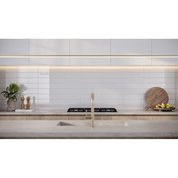 Anatolia Metro White Matte Pressed Ceramic Wall Tile 4 inch x 16 inch – 10.76 sq.ft./case Matte Classic Look