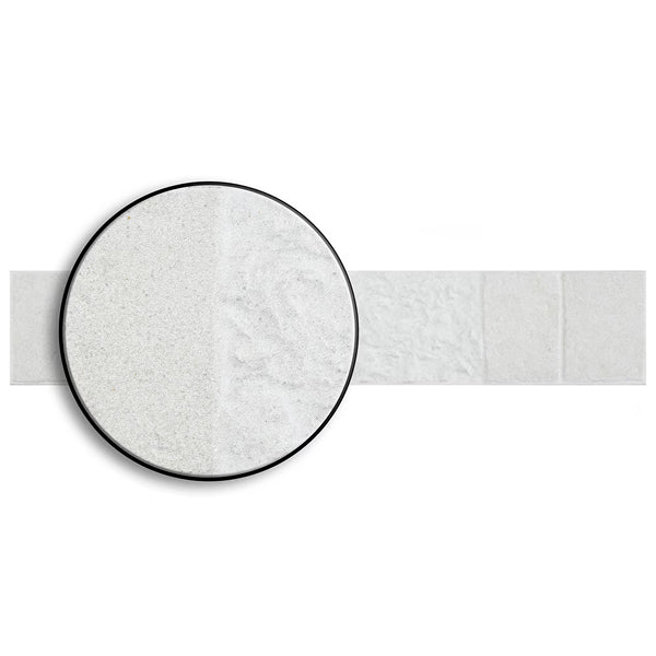 Merola Tile Blend White 3.25 inch x 17.5 inch Porcelain Wall Tile – 9.6 Sq. Ft./Case – Textured Stone Look Finish